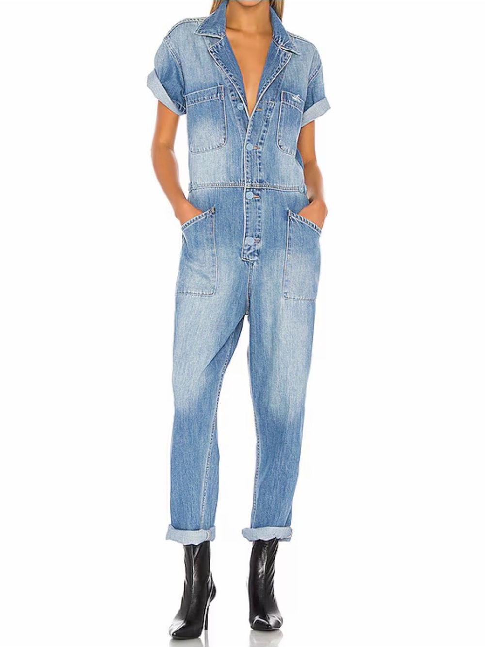 pistola Light Blue Denim Overalls Jumpsuit 100% cotton